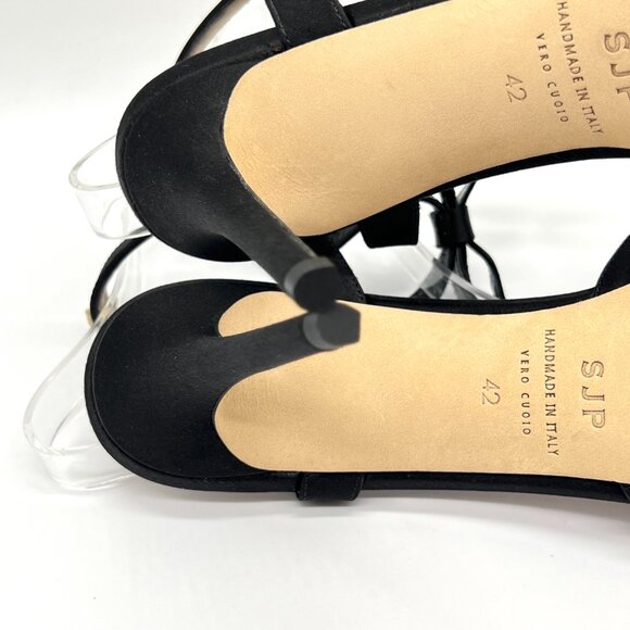 SJP Sarah Jessica Parker 42 EU 12 US Pola Black Point Toe Bow Heels Pumps Shoes - Picture 10 of 13